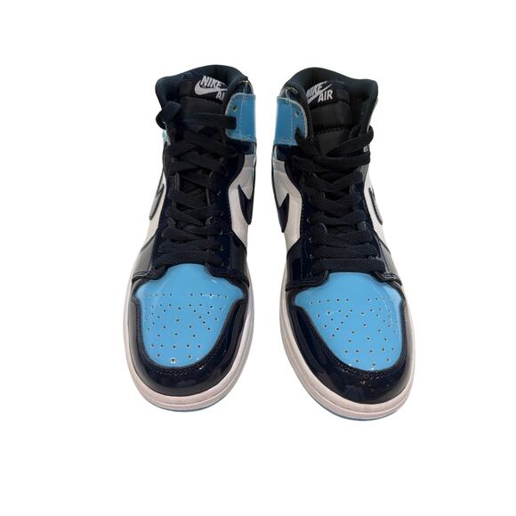 Nike Air Jordan 1 Retro High OG Blue Chill Sneaker Patent Leather 8.5 Womens - Picture 5 of 9